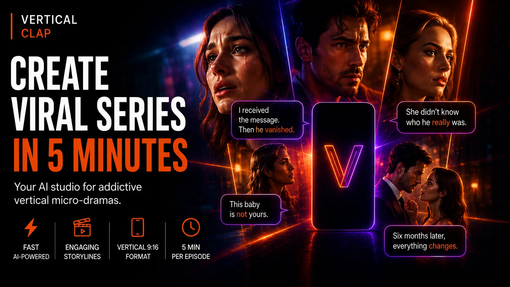 VerticalClap — Create viral series in 5 minutes