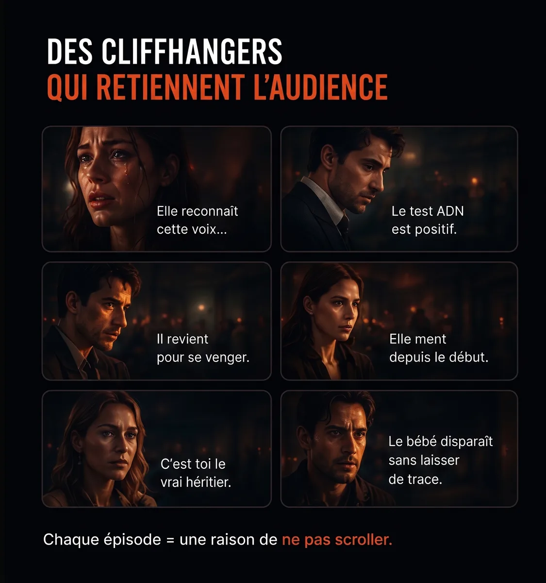 Cliffhangers et hooks 3 secondes